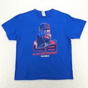 Delta Pro Weight T Shirt Mens Texas Rangers Jacob Degrom DeGrominator Blue XL